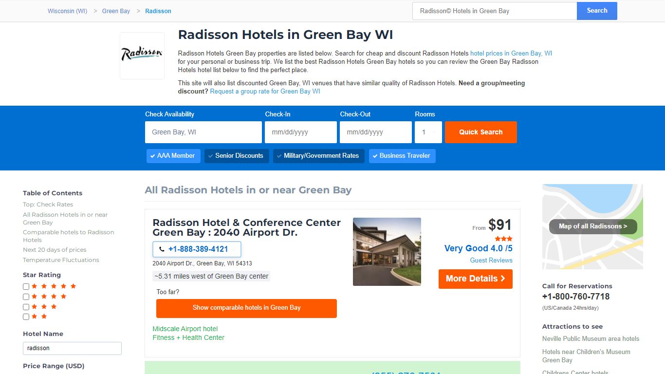 Radisson© Hotels in Green Bay, WI ($42+) - Radisson